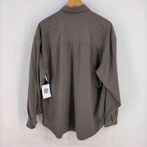 STRUCTURE シルク100% 両フラップ ボタンダウンシャツシャツ メンズ JPN:M
