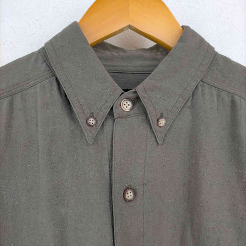 STRUCTURE シルク100% 両フラップ ボタンダウンシャツシャツ メンズ JPN:M