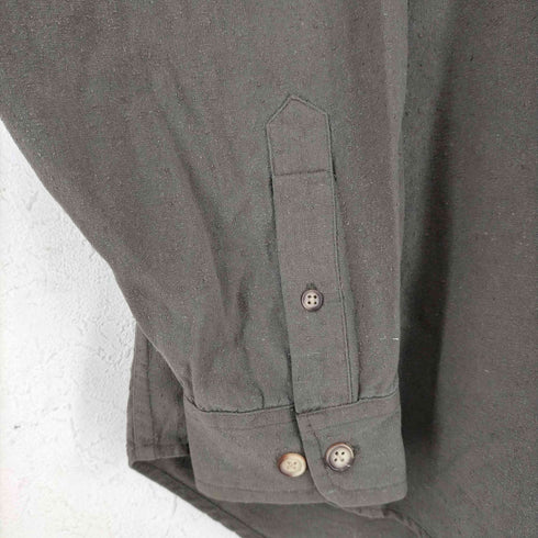 STRUCTURE シルク100% 両フラップ ボタンダウンシャツシャツ メンズ JPN:M