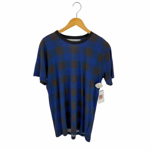 ジョンローレンスサリバン JOHN LAWRENCE SULLIVAN 14SS ブロックチェック レーヨン混 半袖 Tシャツ メンズ L
