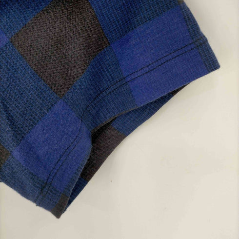 ジョンローレンスサリバン JOHN LAWRENCE SULLIVAN 14SS ブロックチェック レーヨン混 半袖 Tシャツ メンズ L