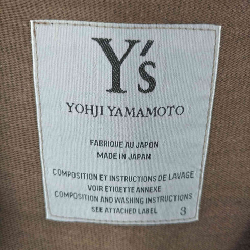 ワイズ Y’s ノーカラーカーディガン レディース 3