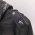 アベイシングエイプ A BATHING APE Leather Shark Full Zip Parka Single Riders Jacket 裏地カモ フルジップ シープ レザー シャーク フーデッド シングル ライダース ジャケット メンズ JPN:M
