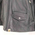 アベイシングエイプ A BATHING APE Leather Shark Full Zip Parka Single Riders Jacket 裏地カモ フルジップ シープ レザー シャーク フーデッド シングル ライダース ジャケット メンズ JPN:M