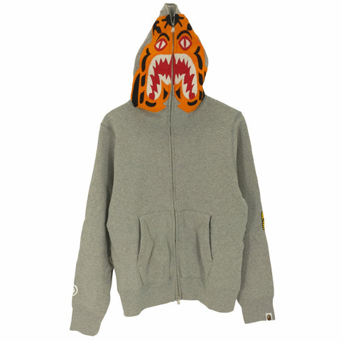 アベイシングエイプ A BATHING APE Funthera Militia Tiger Full Zip Shark Hoodie タイガー シャーク フルジップ パーカー メンズ JPN:M