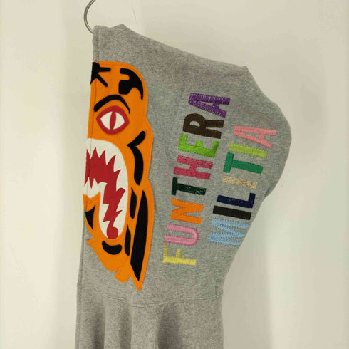 アベイシングエイプ A BATHING APE Funthera Militia Tiger Full Zip Shark Hoodie タイガー シャーク フルジップ パーカー メンズ JPN:M