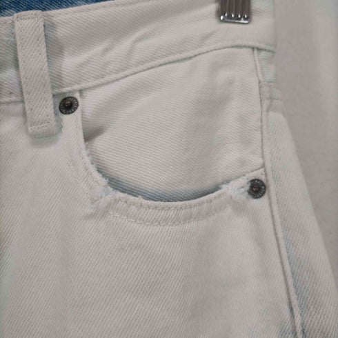 マウジー moussy 立体裁断 カットオフ加工 グラデーションフレアデニムパンツ レディース