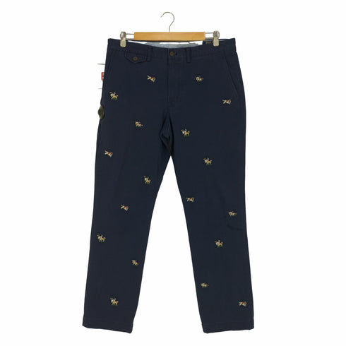 ポロラルフローレン POLO RALPH LAUREN STRETCH STRAIGHT FIT 犬刺繍 ドッグ チノパンツ メンズ 34/32