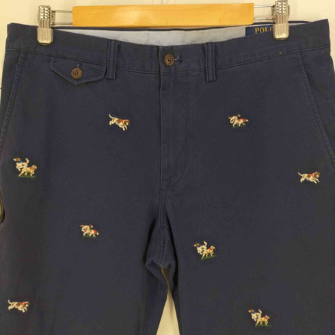 ポロラルフローレン POLO RALPH LAUREN STRETCH STRAIGHT FIT 犬刺繍 ドッグ チノパンツ メンズ 34/32