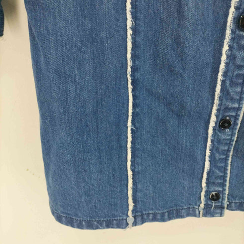 マウジー moussy カット オフ フリル デニム ドレス レディース JPN:2