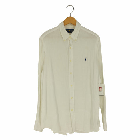 ポロラルフローレン POLO RALPH LAUREN CLASSIC FIT ポニー刺繍 リネンボタンダウンシャツ メンズ import:L