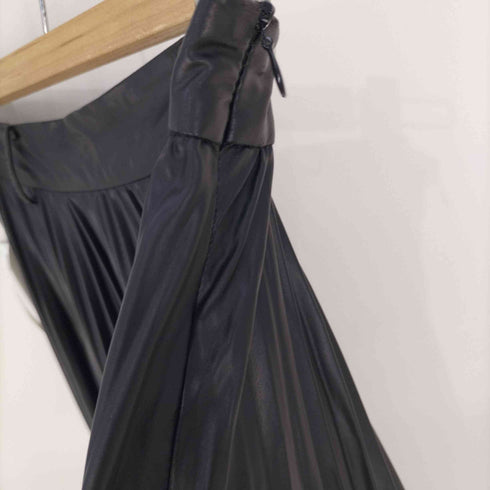 ザラ ZARA フェイクレザープリーツスカート レディース S