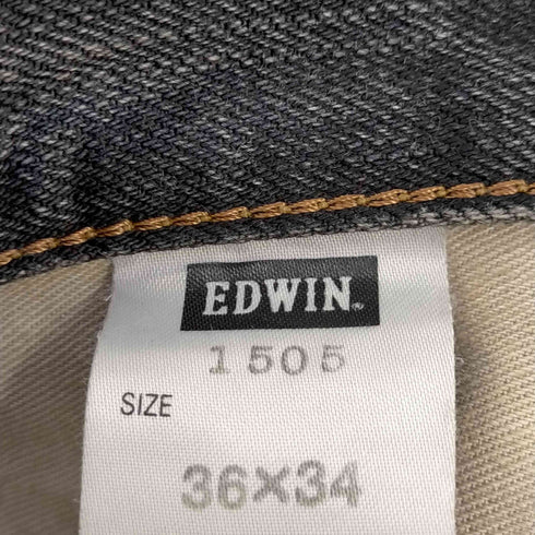 エドウィン EDWIN NEW VINTAGE 505Z Wide Sraight 先染めブラック メンズ 36inch