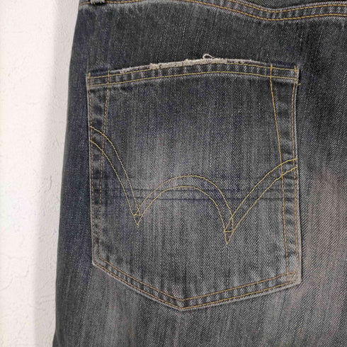 エドウィン EDWIN NEW VINTAGE 505Z Wide Sraight 先染めブラック メンズ 36inch