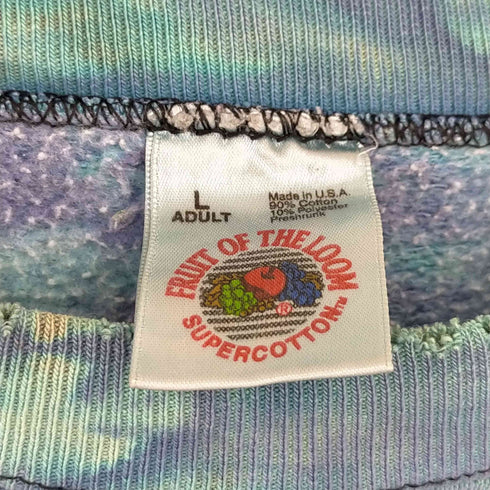 フルーツオブザルーム FRUIT OF THE LOOM USA製 タイダイ染め クルーネックスウェット メンズ import:L