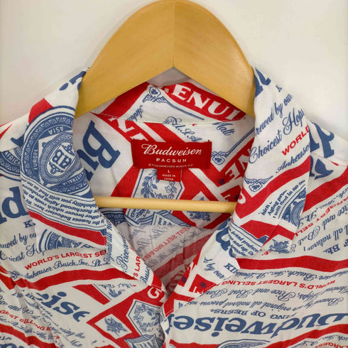 バドワイザー Budweiser オープンカラーシャツ メンズ import:L