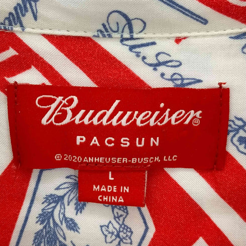 バドワイザー Budweiser オープンカラーシャツ メンズ import:L