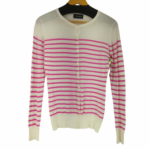 ジョンスメドレー JOHN SMEDLEY シーアイランドコットン ボーダーカーディガン レディース S