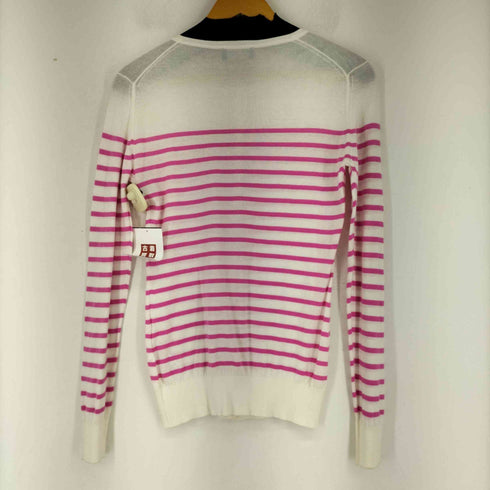 ジョンスメドレー JOHN SMEDLEY シーアイランドコットン ボーダーカーディガン レディース S