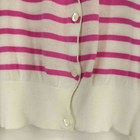 ジョンスメドレー JOHN SMEDLEY シーアイランドコットン ボーダーカーディガン レディース S