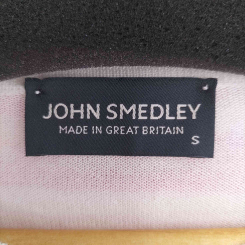 ジョンスメドレー JOHN SMEDLEY シーアイランドコットン ボーダーカーディガン レディース S