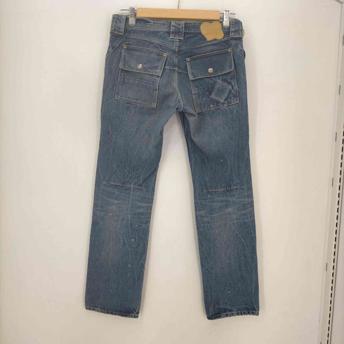 n n 09AW 宮下期 ペイント加工 ポケットデザイン デニムパンツ 涙パッチ メンズ JPN:2