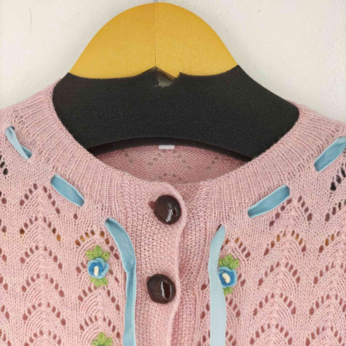 オリンピアルタン Olympia Le-Tan くるみボタン 刺繍 ウール カーディガン レディース F・S