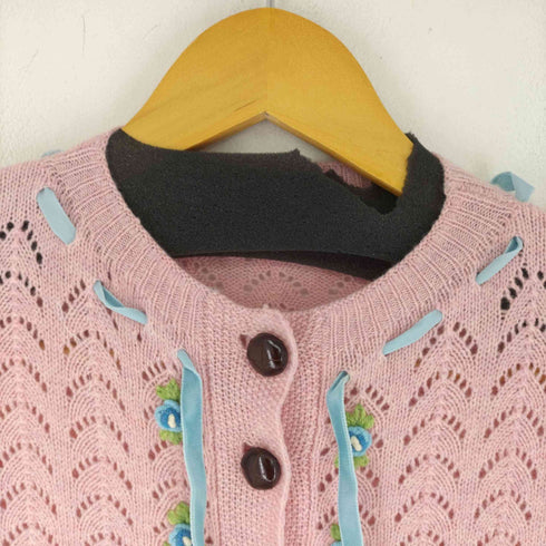 オリンピアルタン Olympia Le-Tan くるみボタン 刺繍 ウール カーディガン レディース F・S
