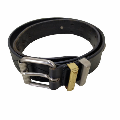 ジャンニヴェルサーチ GIANNI VERSACE エンブレムデザインレザーベルト メンズ 34/55