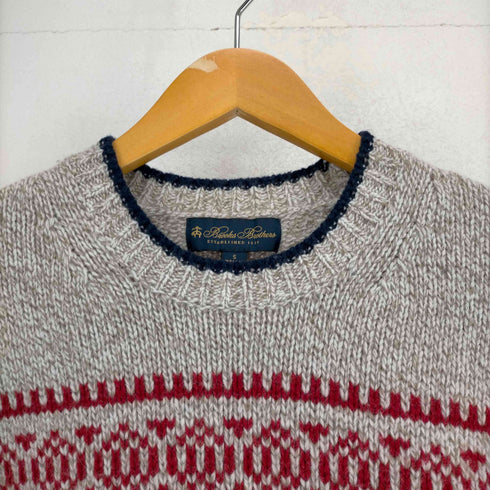 ブルックスブラザーズ BROOKS BROTHERS 00S メリノウール フェアアイル柄 リブニット メンズ import:S