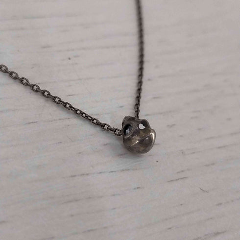 SV925刻印 スカルトップ チェーンネックレス メンズ