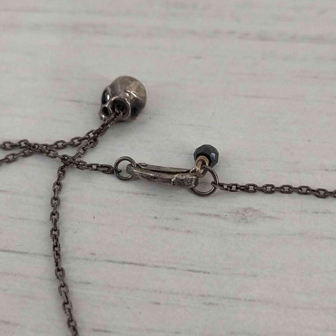 SV925刻印 スカルトップ チェーンネックレス メンズ