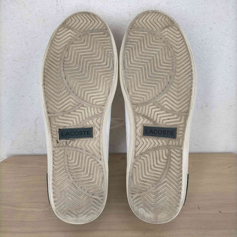 ラコステ LACOSTE POWERCOURT エンボスロゴ レザースニーカー メンズ US:8.5