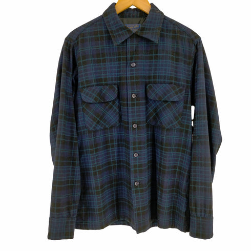 ペンドルトン PENDLETON タータンチェック フラップ オープンカラーネルシャツ メンズ import:M