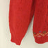 80-90s フラワーデザイン ノーカラーウールカーディガン YURIGAOKA KNIT レディース 140