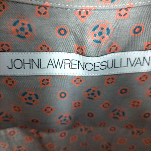 ジョンローレンスサリバン JOHN LAWRENCE SULLIVAN 小紋柄 シルク混 長袖シャツ メンズ 38