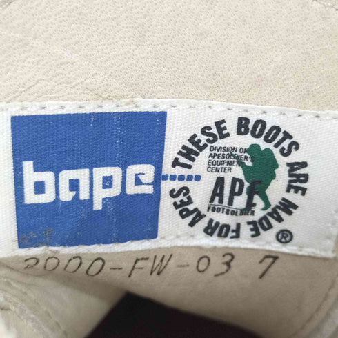 アベイシングエイプ A BATHING APE 00AW クレープソール スウェード レースアップ ワークブーツ メンズ US:7