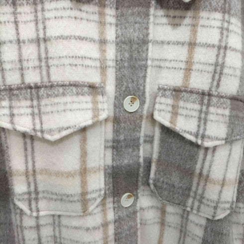 ザラ ZARA 20AW チェック柄オーバーシャツジャケット レディース import:S