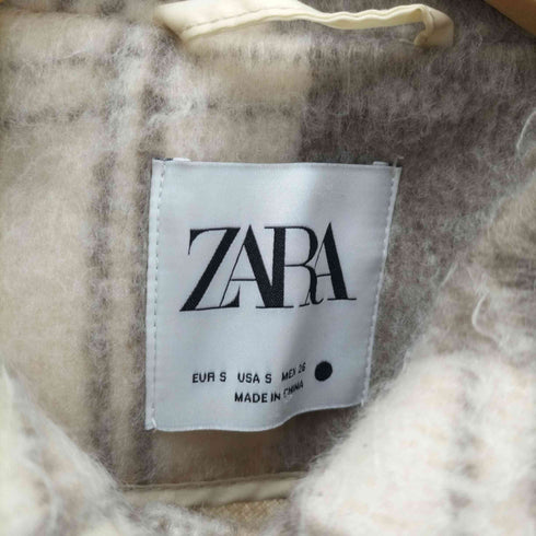 ザラ ZARA 20AW チェック柄オーバーシャツジャケット レディース import:S