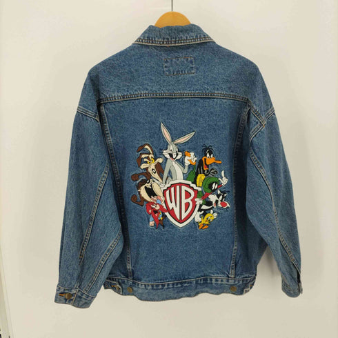 ワーナーブラザーズ スタジオストア WARNER BROS STUDIO STORE 90S キャラクター刺繍 デニム ジャケット メンズ import:M