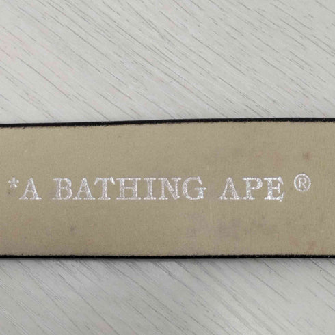 アベイシングエイプ A BATHING APE パイソンレザー BAPE バックル レザー ベルト メンズ M
