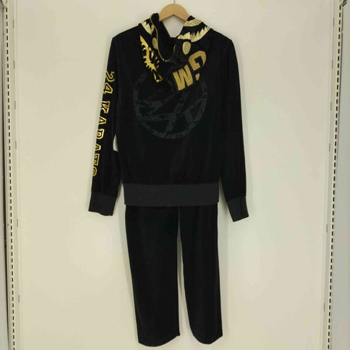 アベイシングエイプ A BATHING APE SHARK VELOUR JERSEY PARKA PANTS SET UP コラボ ベロア シャーク セットアップ メンズ JPN:M