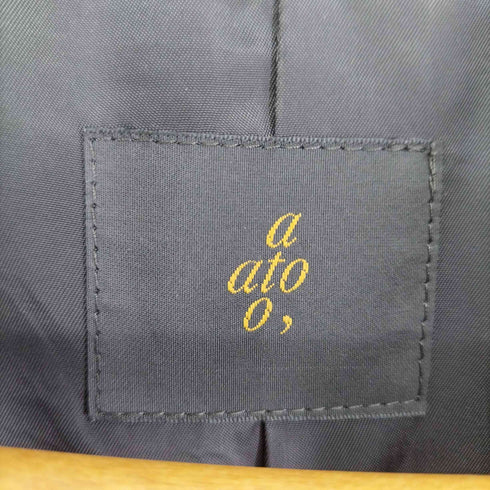 アトウ ato ジップデザイン 金ボタンウールピーコート メンズ JPN:46