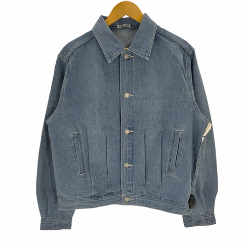 オーラリー AURALEE SELVEDGE FADED LIGHT DENIM BLOUSON LIGHT INDIGO メンズ JPN:4