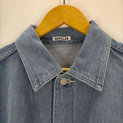 オーラリー AURALEE SELVEDGE FADED LIGHT DENIM BLOUSON LIGHT INDIGO メンズ JPN:4