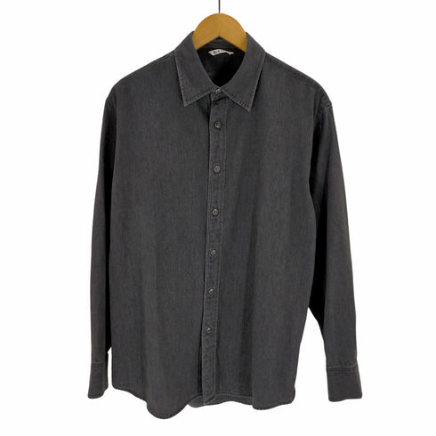 オーラリー AURALEE SELVEDGE SUPER LIGHT DENIM SHIRT WASHED BLACK メンズ JPN:4