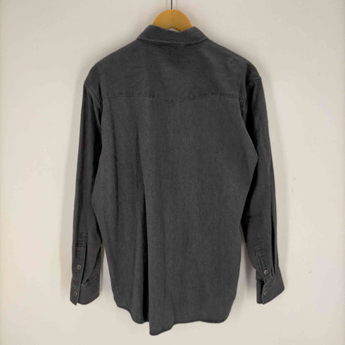 オーラリー AURALEE SELVEDGE SUPER LIGHT DENIM SHIRT WASHED BLACK メンズ JPN:4