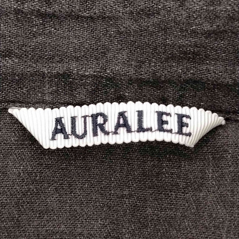 オーラリー AURALEE SELVEDGE SUPER LIGHT DENIM SHIRT WASHED BLACK メンズ JPN:4