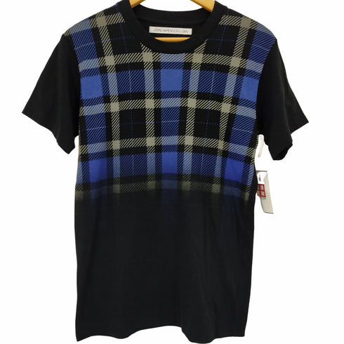 ジョンローレンスサリバン JOHN LAWRENCE SULLIVAN チェック切替 半袖 クルーネック Tシャツ メンズ M
