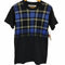 ジョンローレンスサリバン JOHN LAWRENCE SULLIVAN チェック切替 半袖 クルーネック Tシャツ メンズ M